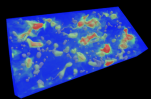 VR Visualization of bubbles in turbulent flow